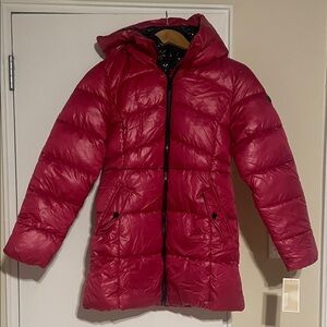 Michael Kors Pink Puffer Jacket with Hood